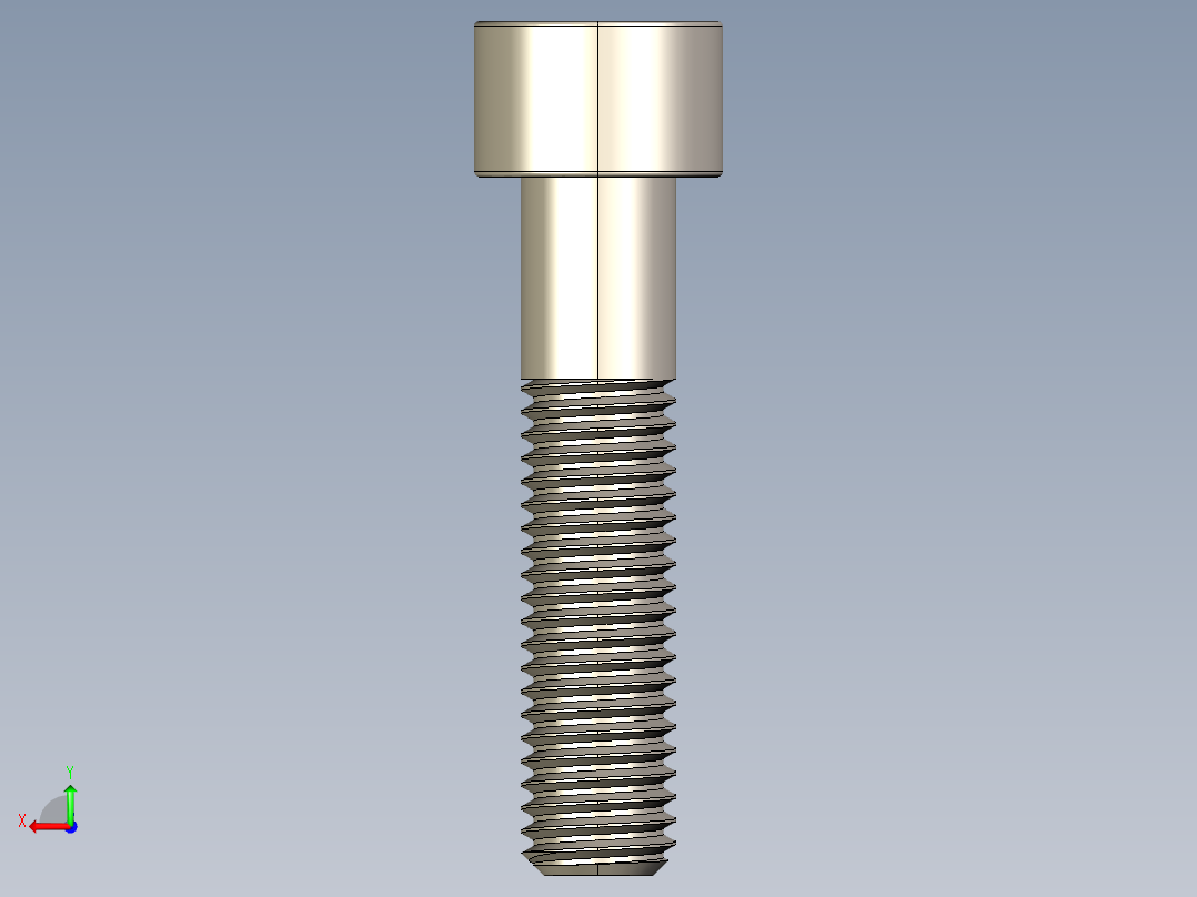 Screw_DIN_912_M10x45_A2.STEP公制内六角螺钉后视图