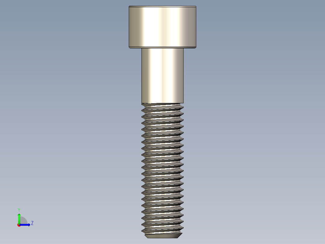 Screw_DIN_912_M10x45_A2.STEP公制内六角螺钉左视图