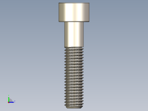 Screw_DIN_912_M10x45_A2.STEP公制内六角螺钉左视缩略图