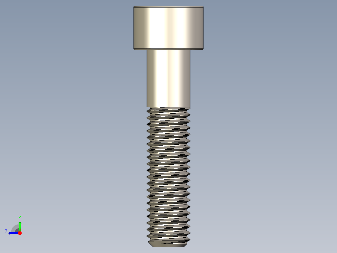 Screw_DIN_912_M10x45_A2.STEP公制内六角螺钉右视图