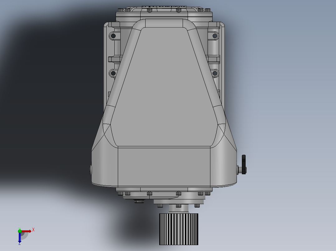 增压器罗茨鼓风机俯视图