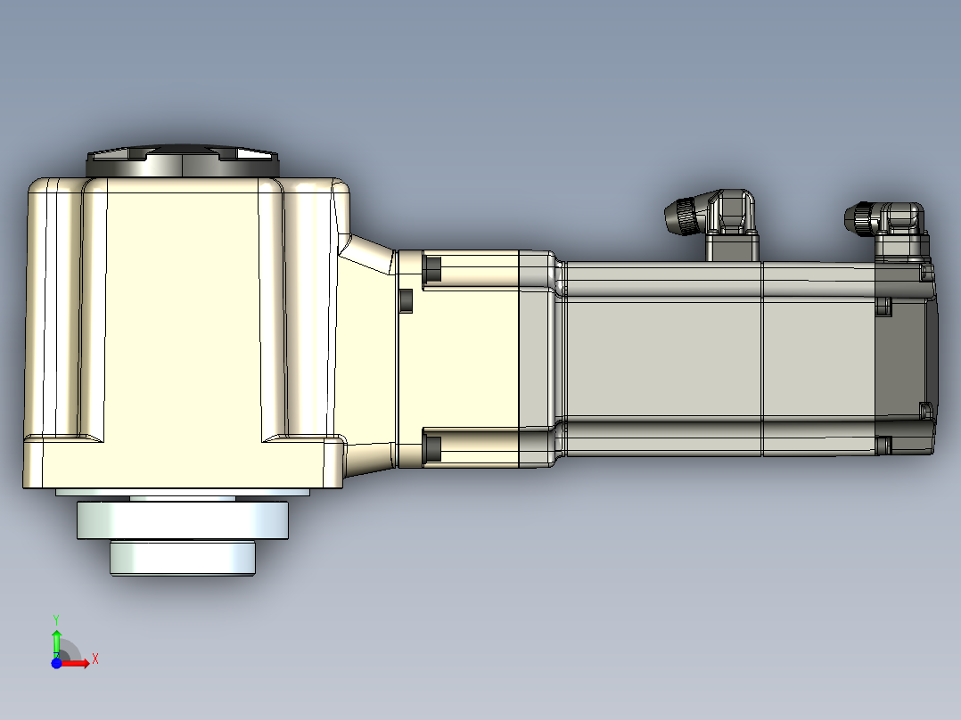-MG直角法兰伺服减速电机130mrf2前视图