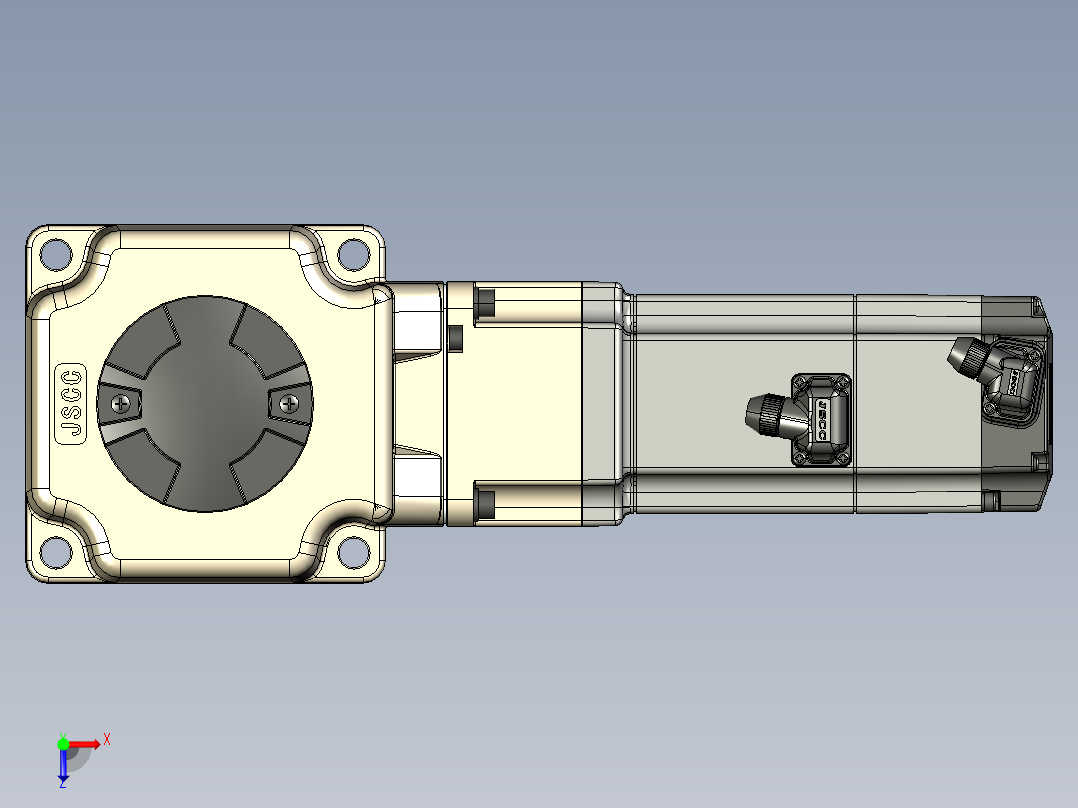 -MG直角法兰伺服减速电机130mrf2俯视图
