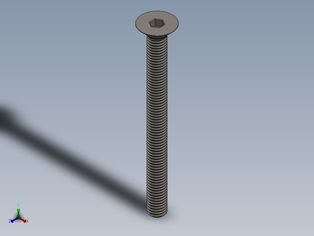 Screw_ISO_10642_M8x90_A2.SLDPRT正等轴测图