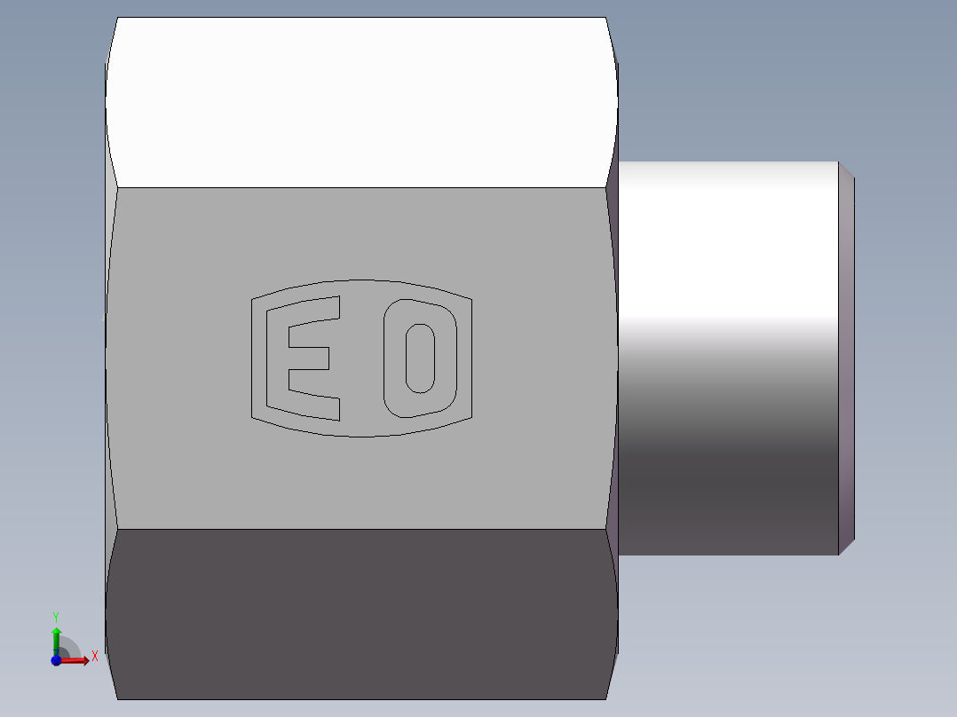 直通内螺纹接头、5DB-20-08前视图