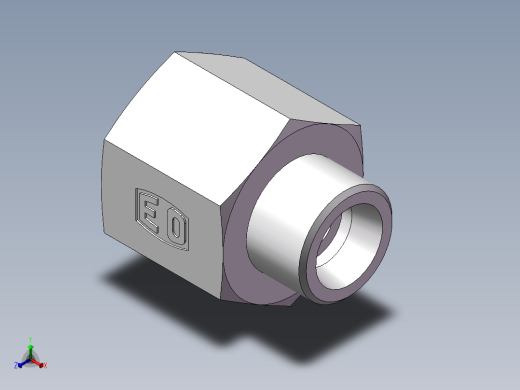 直通内螺纹接头、5DB-20-08正等轴测缩略图