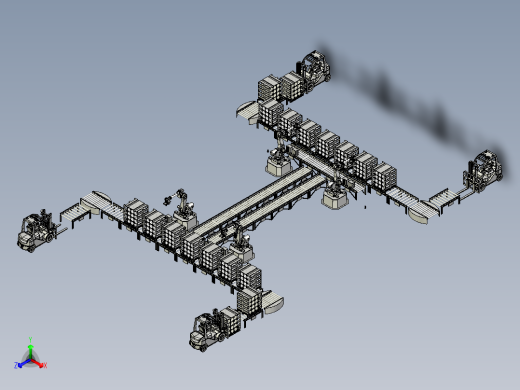 菌袋自动拆卸输送线