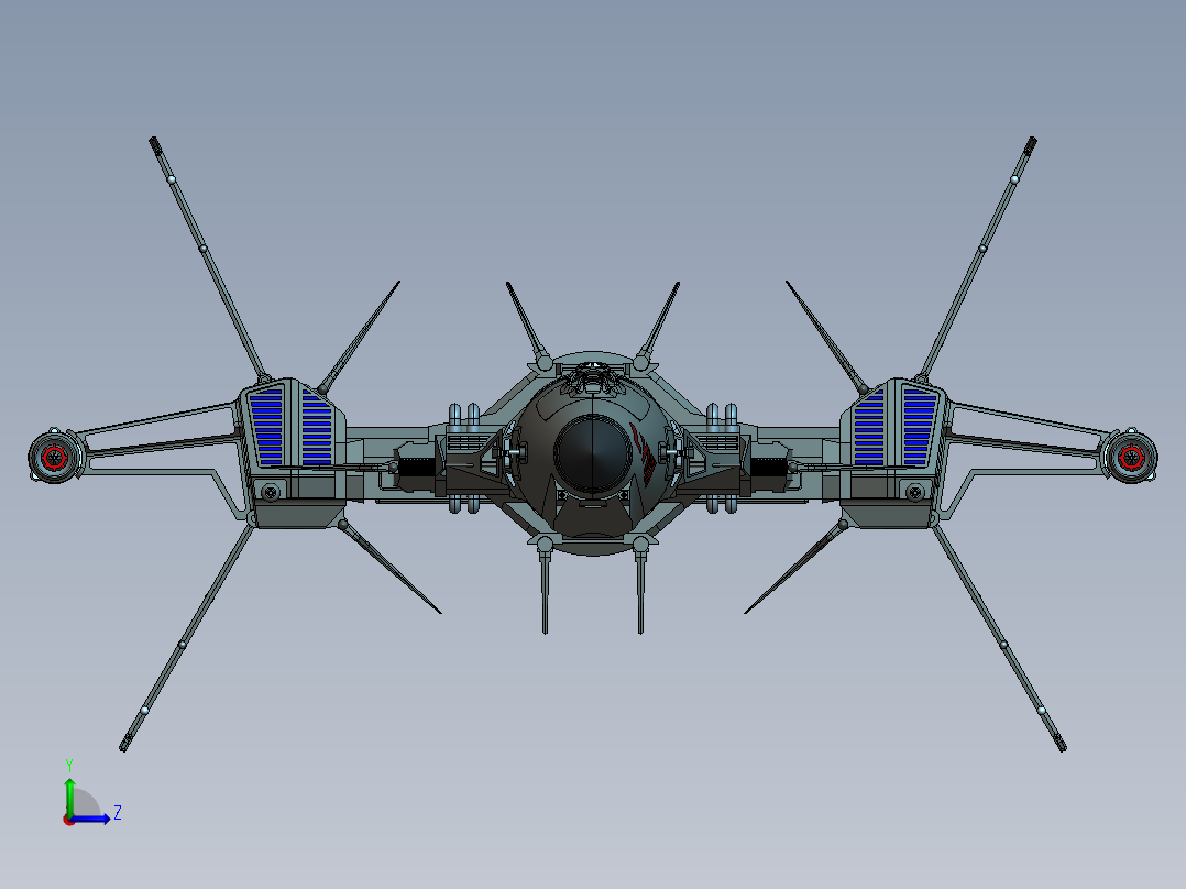 宇宙飞船(92)左视图