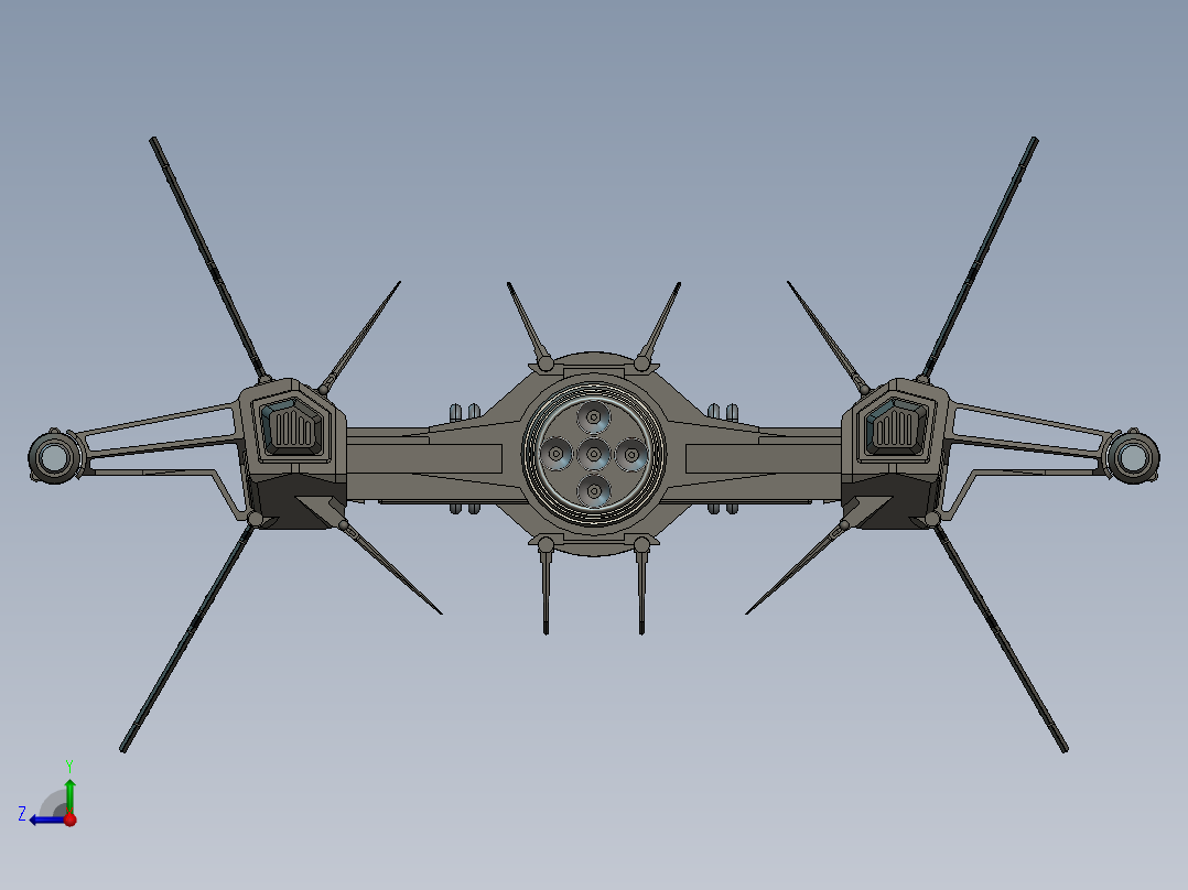 宇宙飞船(92)右视图
