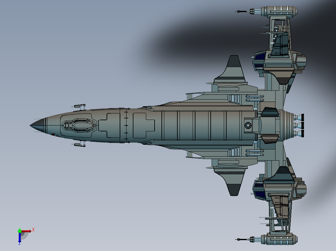 宇宙飞船(92)俯视图