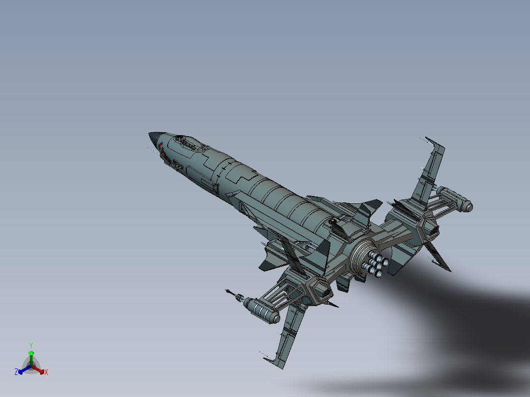 宇宙飞船(92)正等轴测图