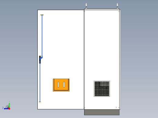 钣金柜双电源软启动plc控制柜 71560右视缩略图