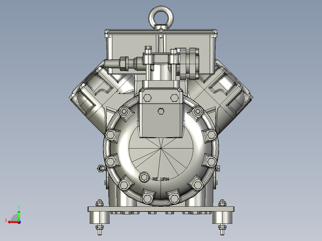 压缩机Frascold V15 59 Y后视图