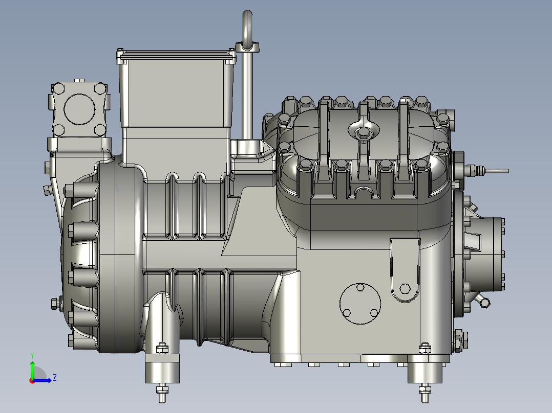 压缩机Frascold V15 59 Y左视图