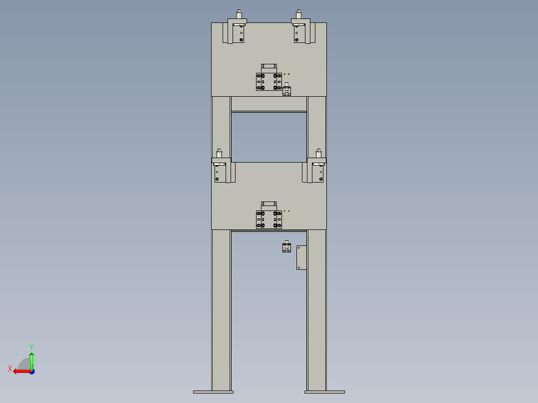 2022-0-标耙放置架总装配体1后视图