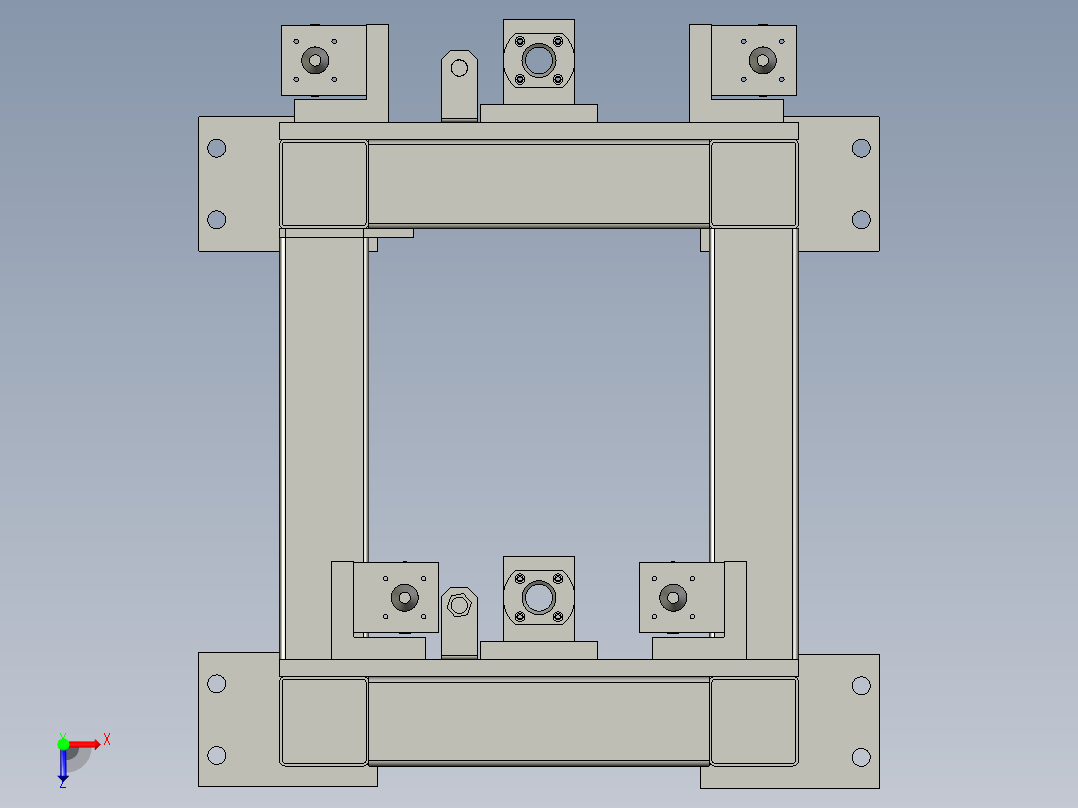 2022-0-标耙放置架总装配体1俯视图