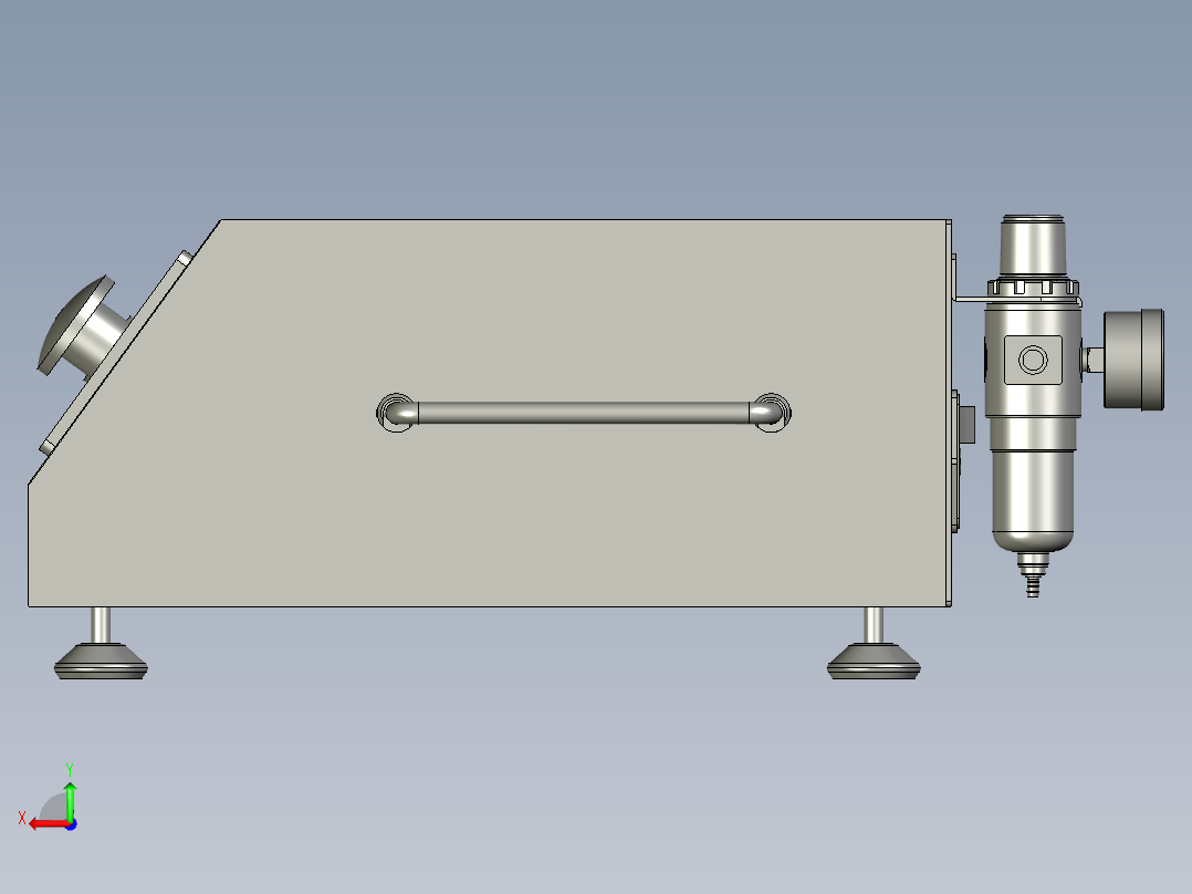 半自动标签贴标生产线设计-电箱组合-V1后视图