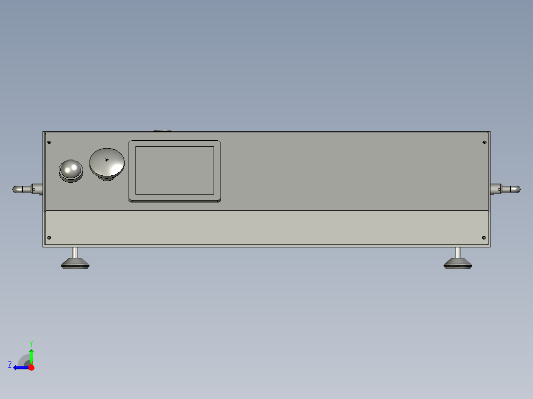 半自动标签贴标生产线设计-电箱组合-V1右视图