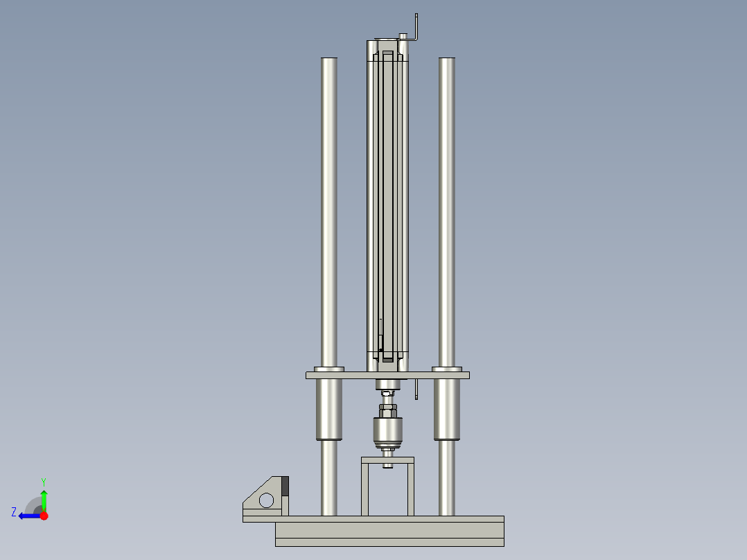 风刀上下组件1-1右视图