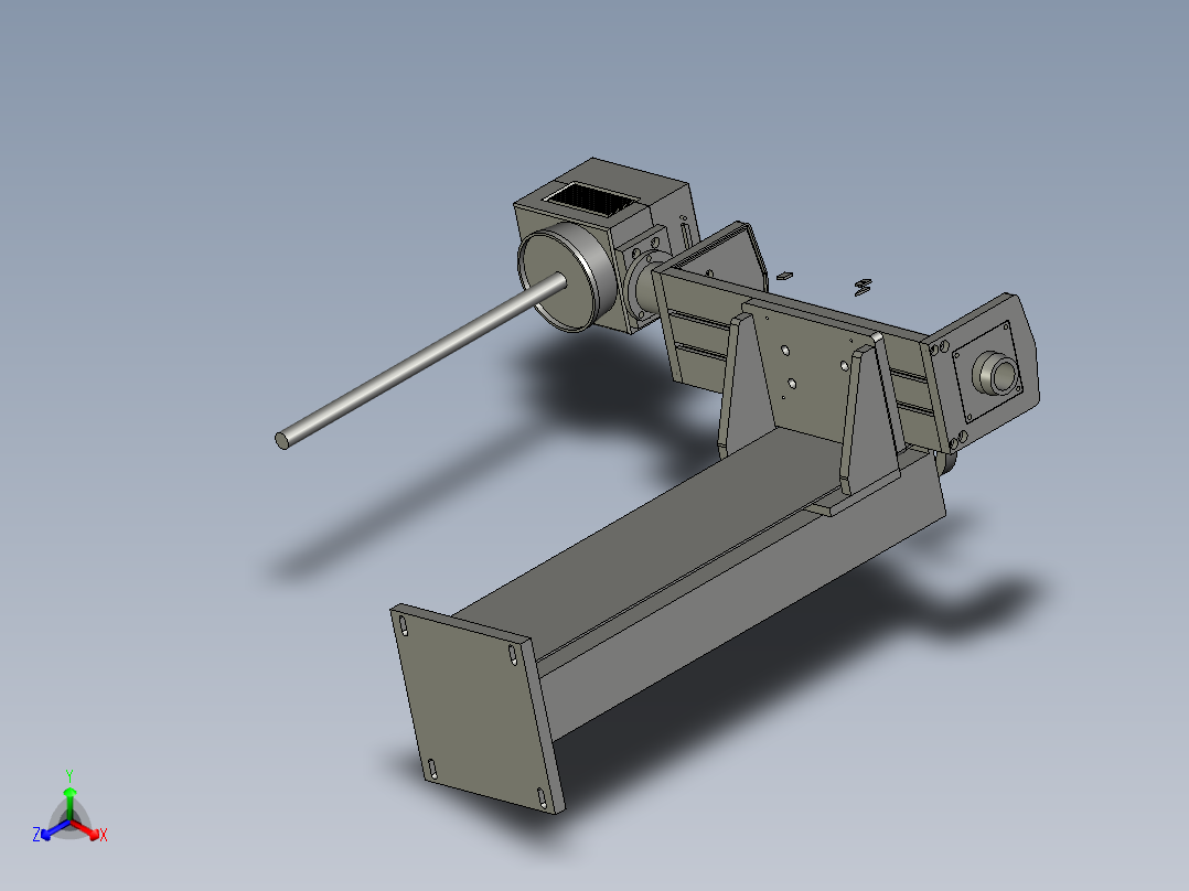 外购件定制激光切割机主视图