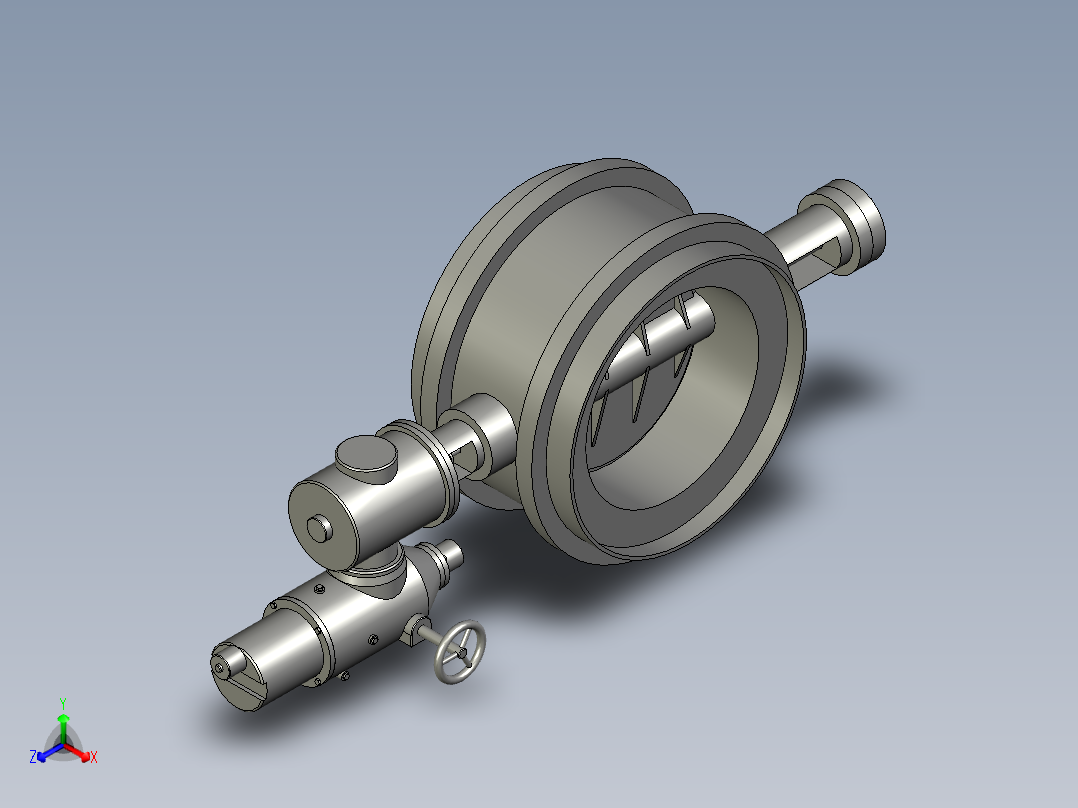 备份属于电动高温蝶阀YDDB600-1GW-Q-副本主视图
