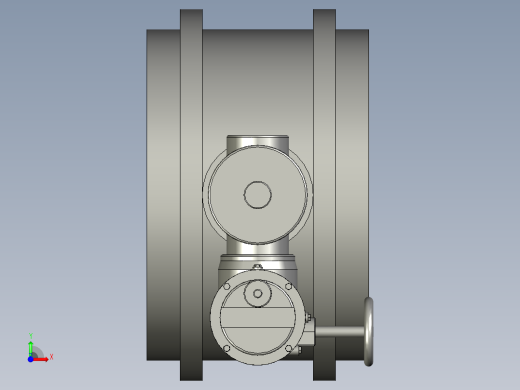 备份属于电动高温蝶阀YDDB600-1GW-Q-副本前视缩略图