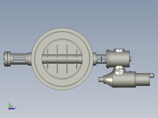 备份属于电动高温蝶阀YDDB600-1GW-Q-副本左视缩略图