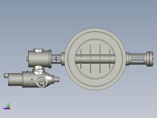 备份属于电动高温蝶阀YDDB600-1GW-Q-副本右视缩略图