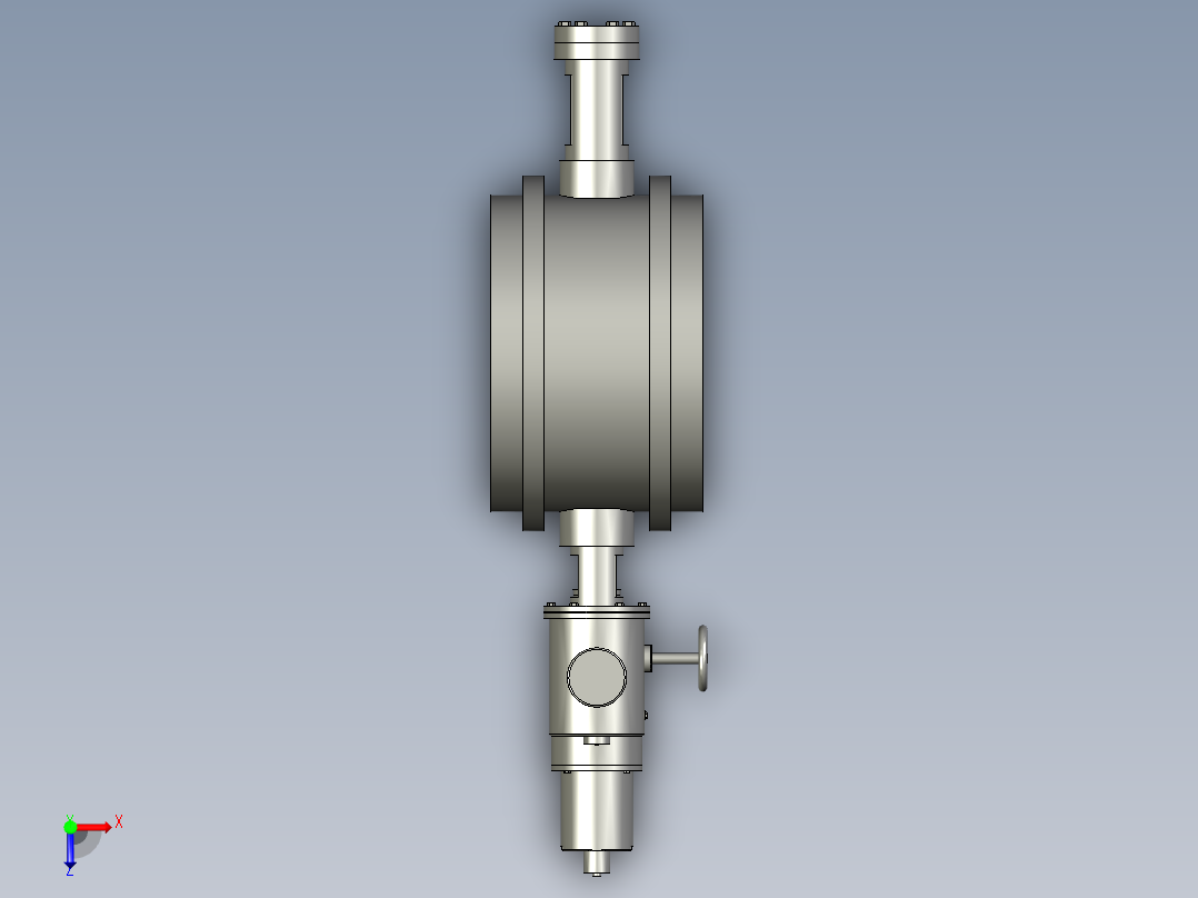 备份属于电动高温蝶阀YDDB600-1GW-Q-副本俯视图