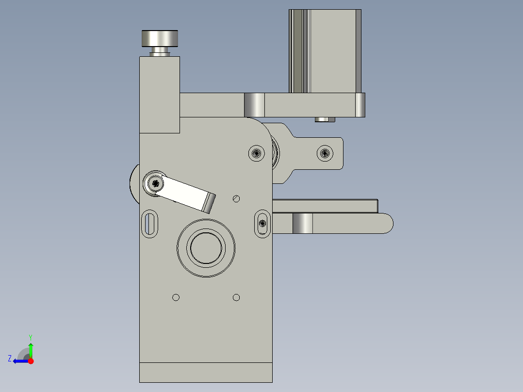 拨料机构右视图
