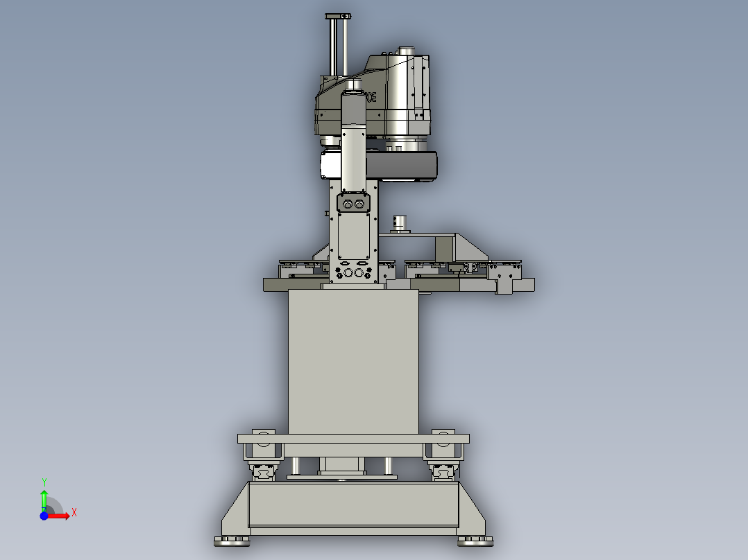 线轨机构和SCARA机器人前视图