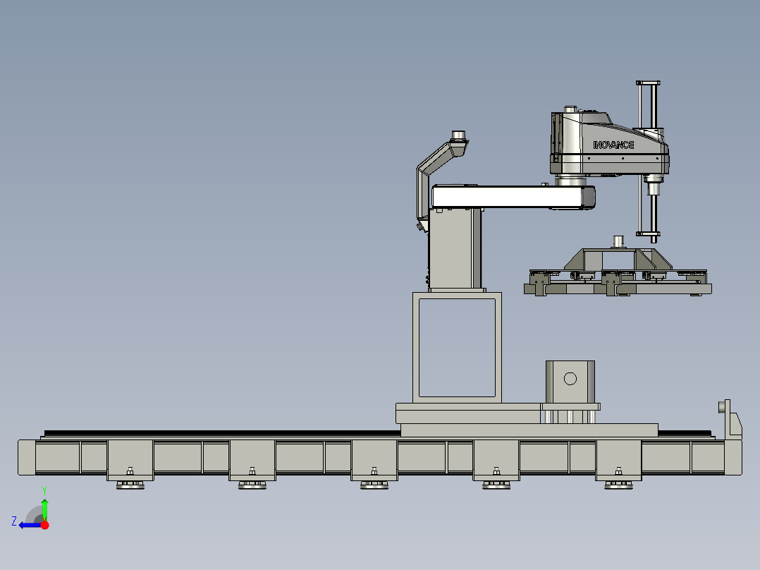线轨机构和SCARA机器人右视图