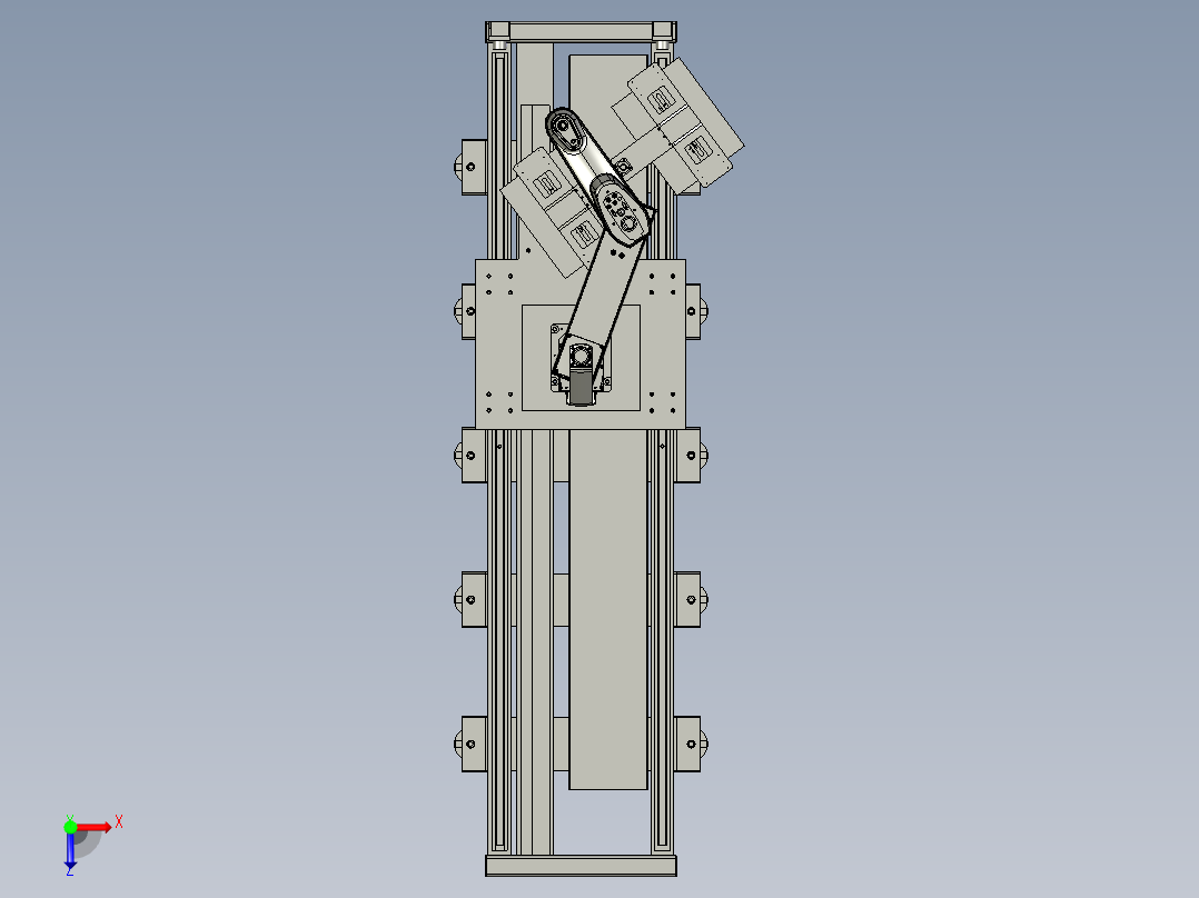 线轨机构和SCARA机器人俯视图