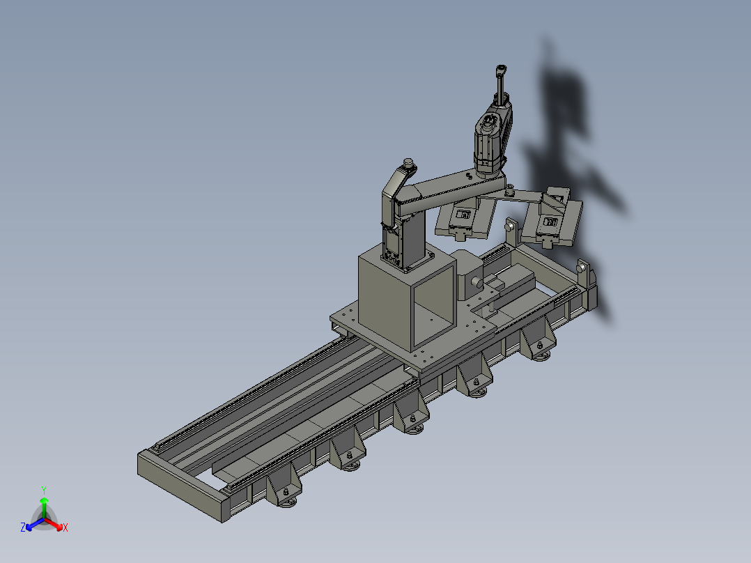 线轨机构和SCARA机器人正等轴测图