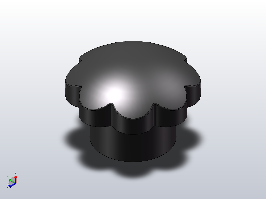 HY8314-4-B星型把手[HY8314.4＼BM12x50]正等轴测图