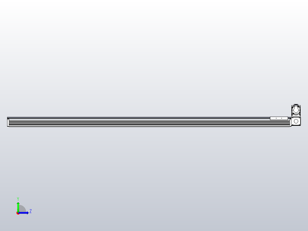 皮带直线轴半封闭可选导轨TPA-HNB-120D-110-L1850-RU-Y-P40-N3左视图