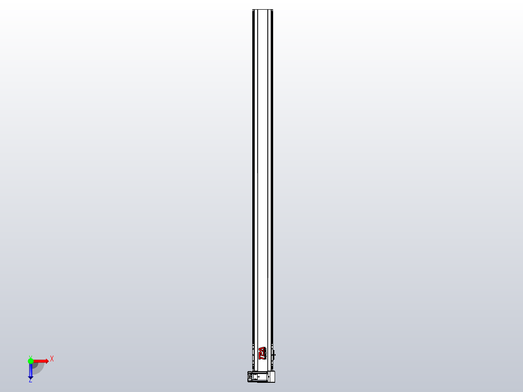 皮带直线轴半封闭可选导轨TPA-HNB-120D-110-L1850-RU-Y-P40-N3俯视图