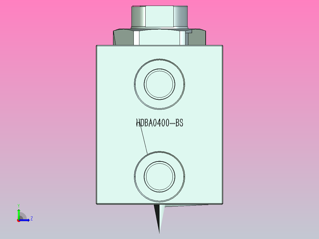 HDBA方型直线夹紧器HDBA0400-BS左视图