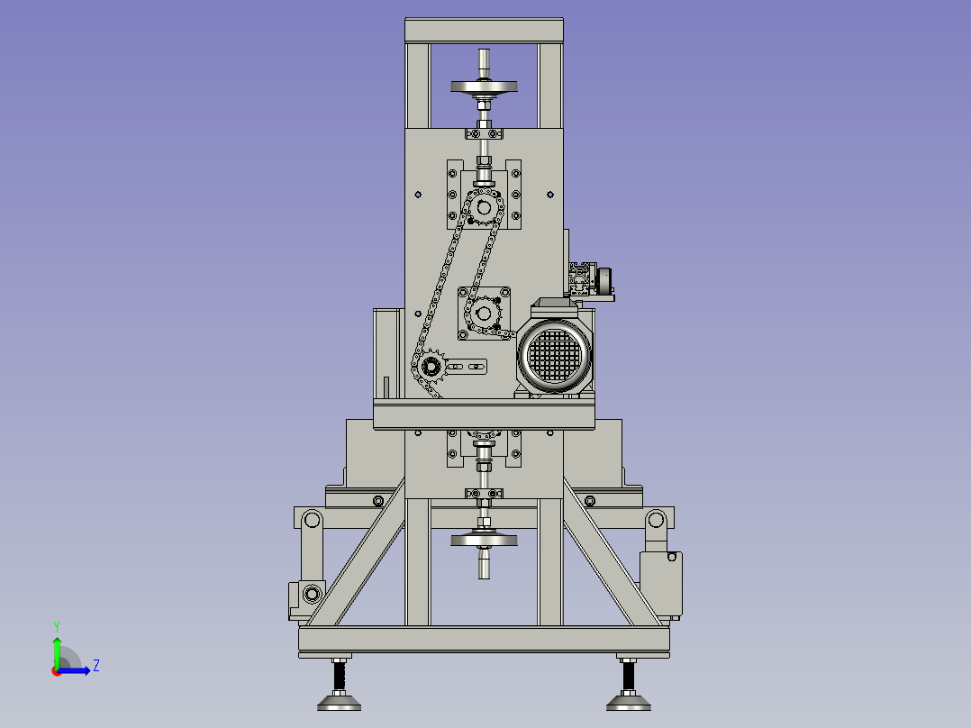 带硅胶滚轮贴膜装置左视图
