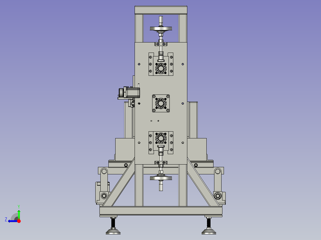 带硅胶滚轮贴膜装置右视图