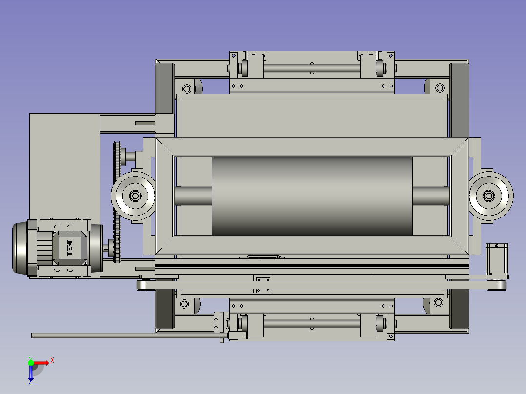 带硅胶滚轮贴膜装置俯视图
