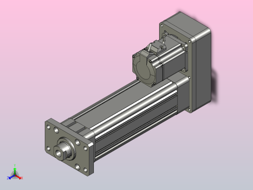 伺服电缸MRB80系列P10平行安装1：1（内螺纹）MRB80-L5-S150-MRQD-MRN-P10-750W正等轴测缩略图