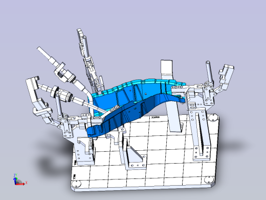 A柱手动焊接夹具CATIA