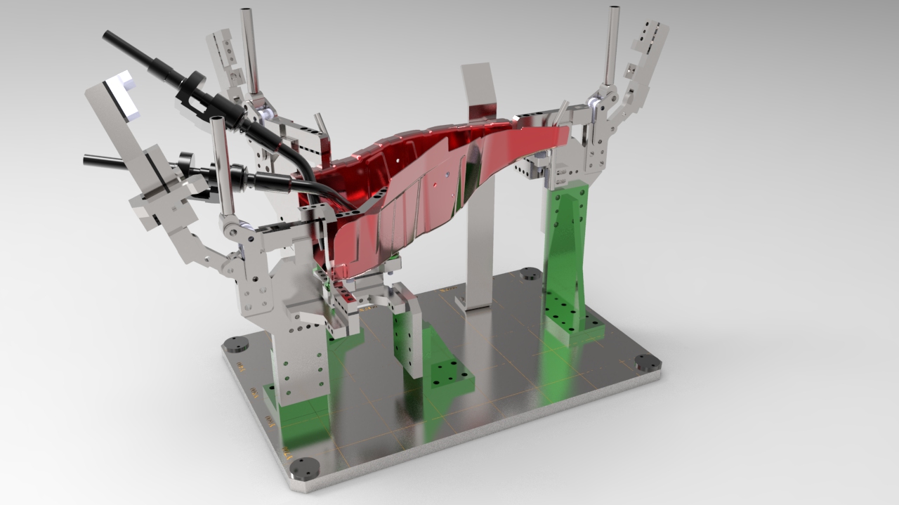 A柱手动焊接夹具CATIA