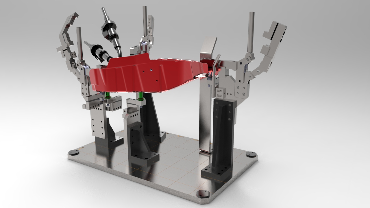 A柱手动焊接夹具CATIA