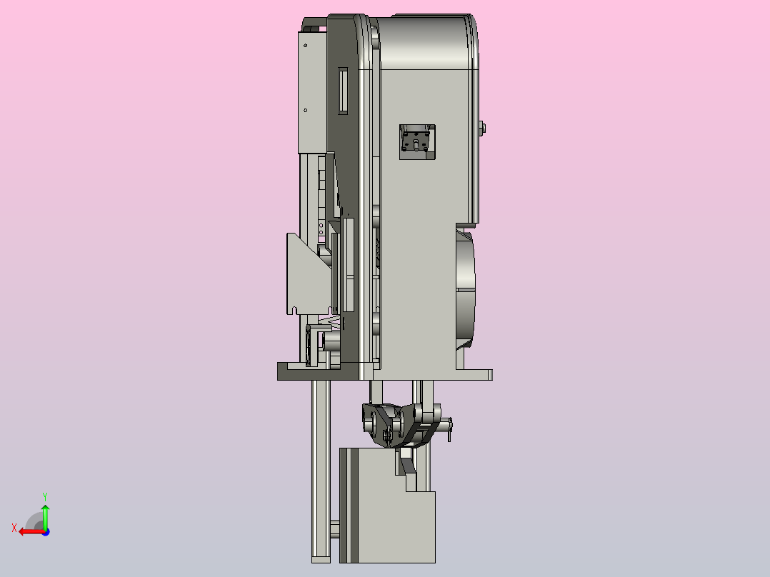 大型自动锁螺丝机后视图
