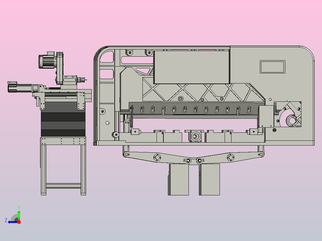大型自动锁螺丝机右视图
