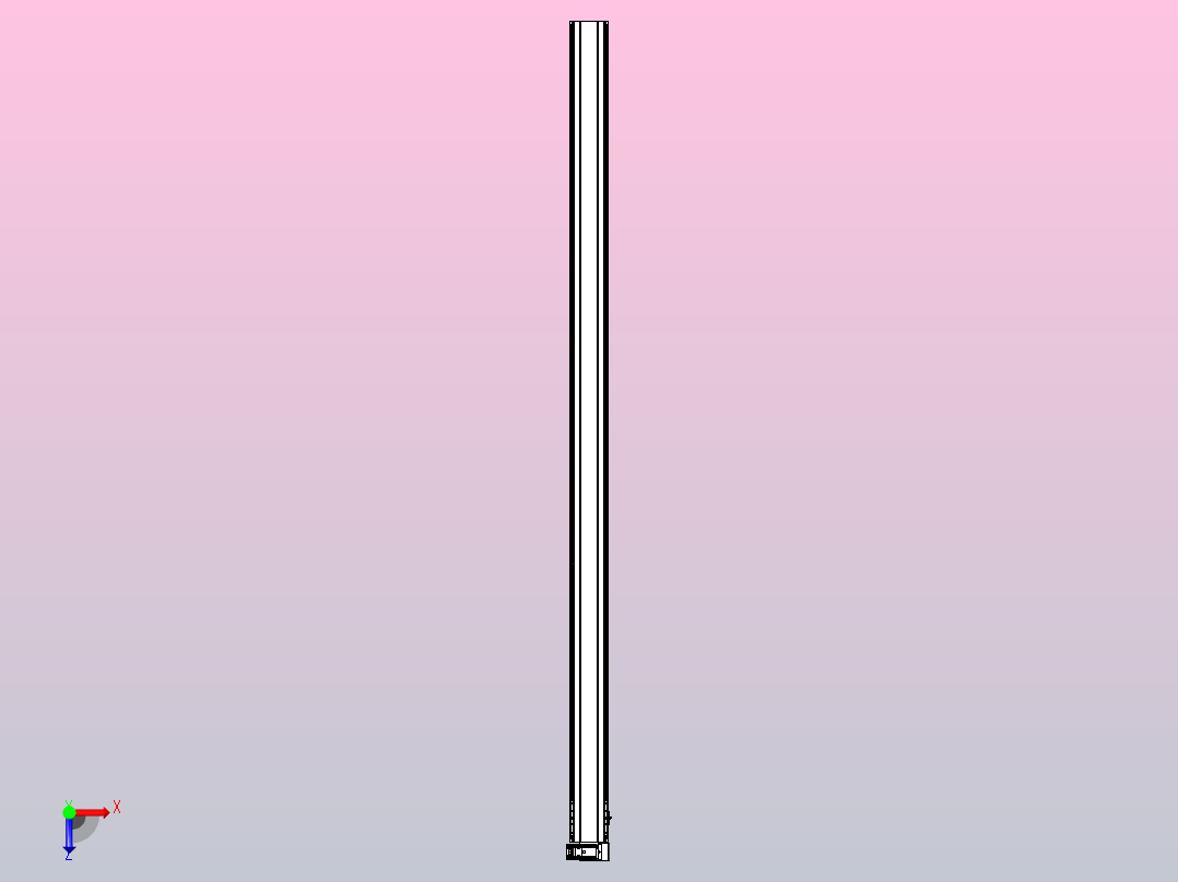 皮带直线轴半封闭可选导轨TPA-HNB-140D-120-L2850-RU-C-P40-N3俯视图
