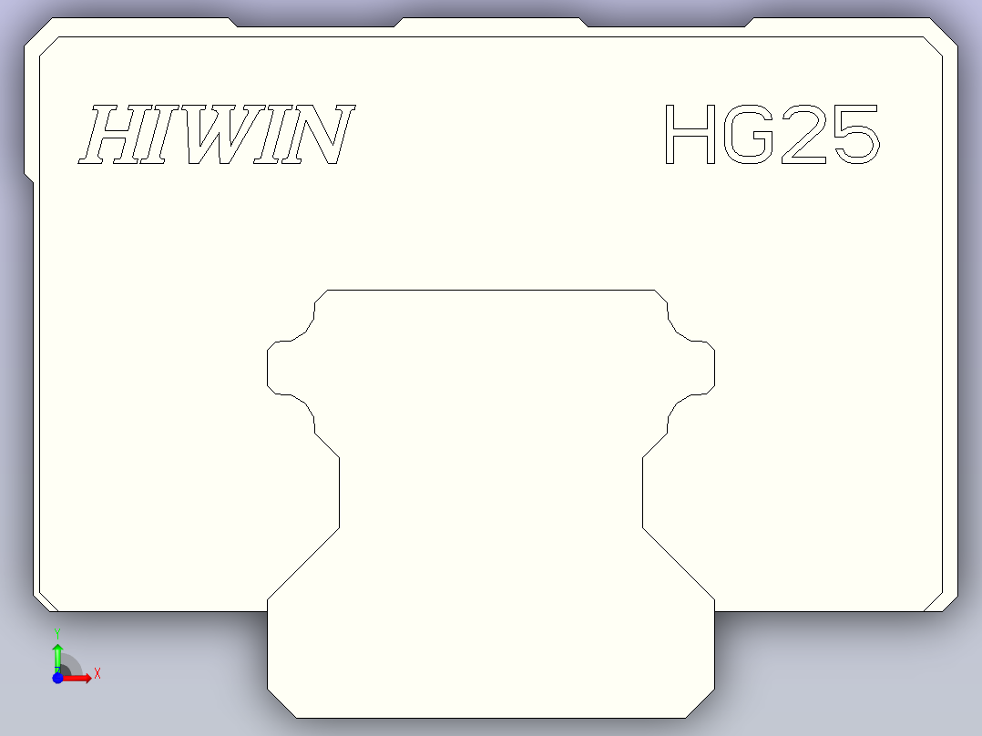 上银导轨 HGL25HA前视图
