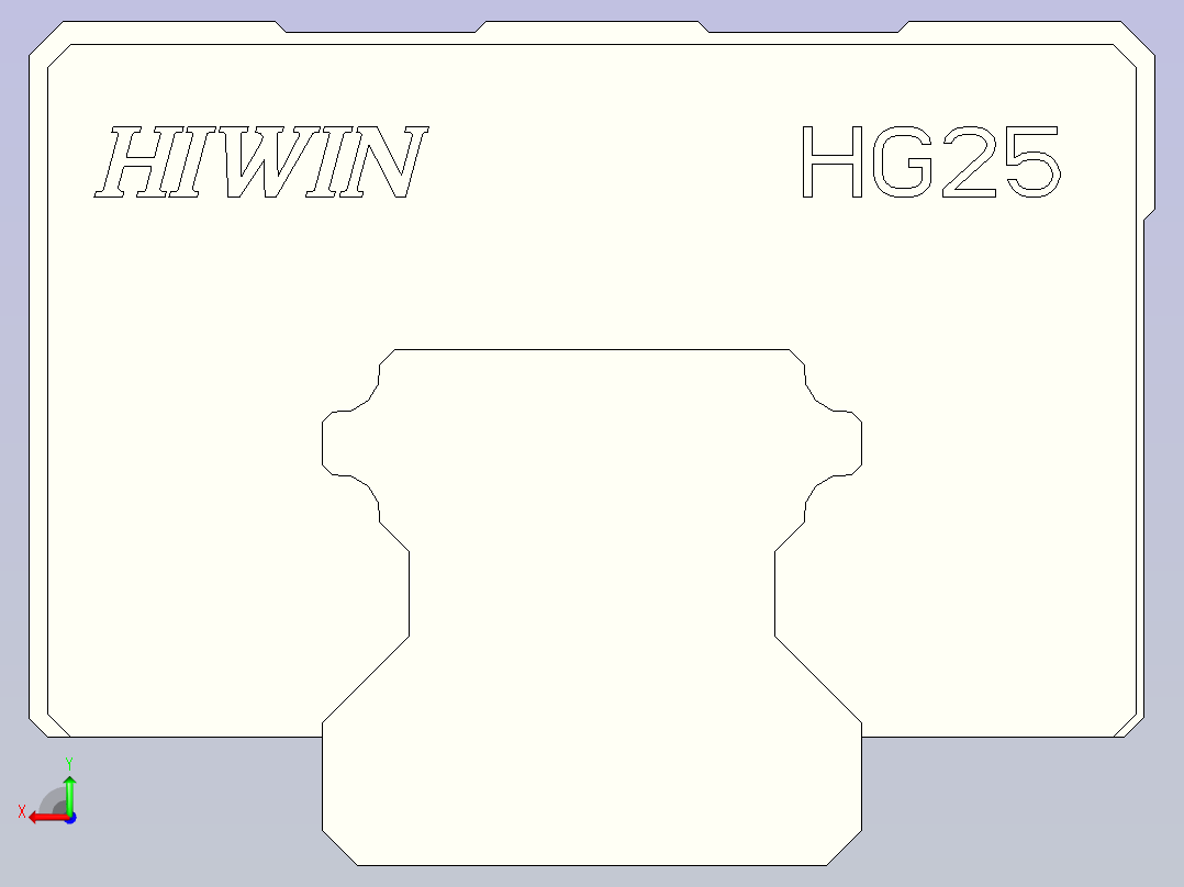 上银导轨 HGL25HA后视图
